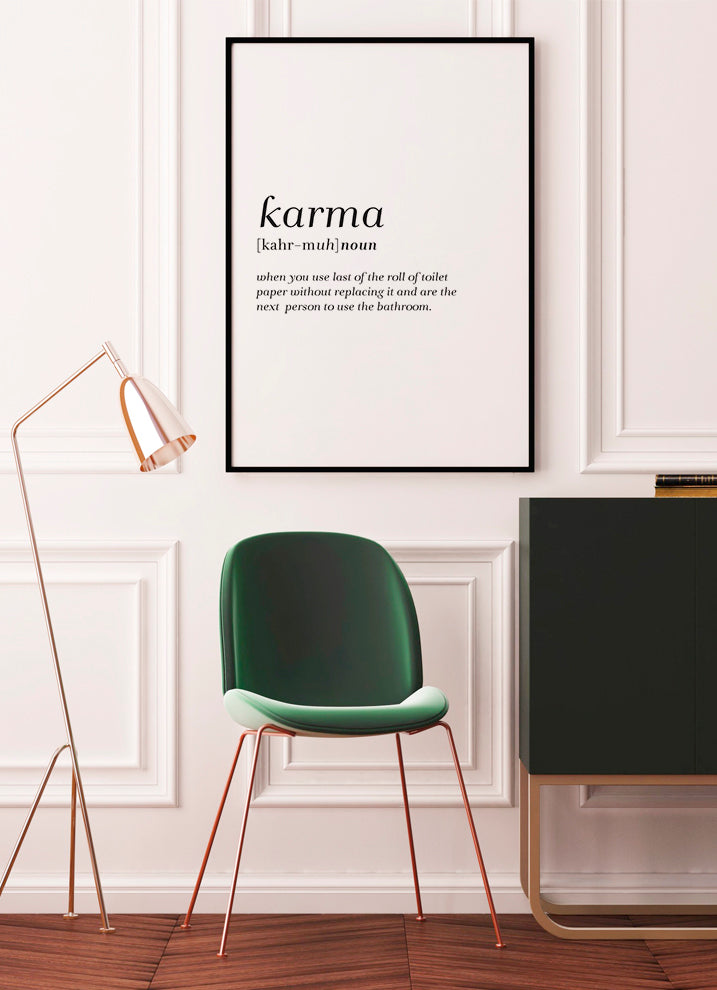 KARMA DEFINITIONPosterFinger Art PrintsMARY & FAP