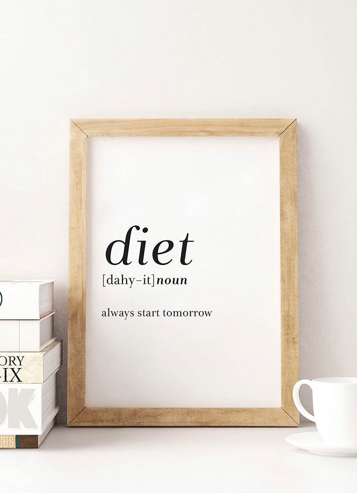 DIET DEFINITIONPosterFinger Art PrintsMARY & FAP