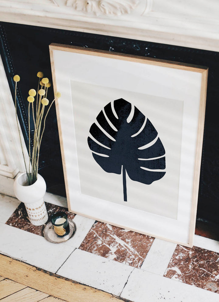 MONSTERA LEAF ILLUSTRATIONPosterFinger Art PrintsMARY & FAP