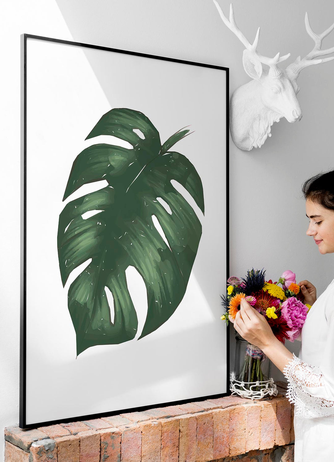 MONSTERA LEAF POSTERPosterFinger Art PrintsMARY & FAP