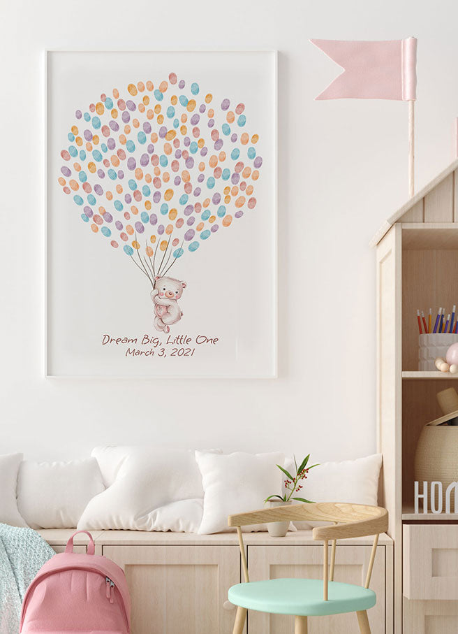 Baby Bear Thumbprint Guest Book