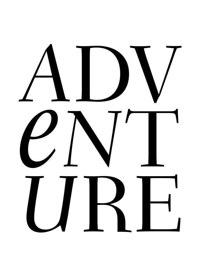 Abenteuer-Typografie-Poster 