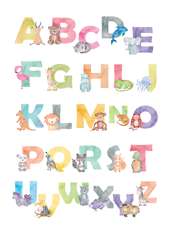 TIERALPHABET-PLAKAT