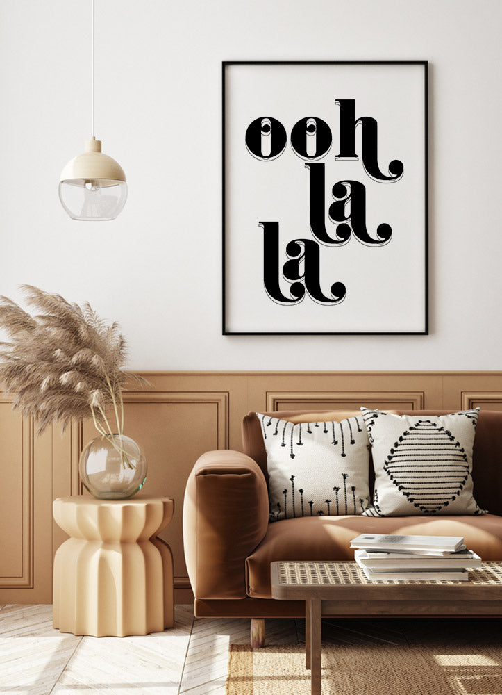 oh la la typography posterPosterMARY & FAPMARY & FAP