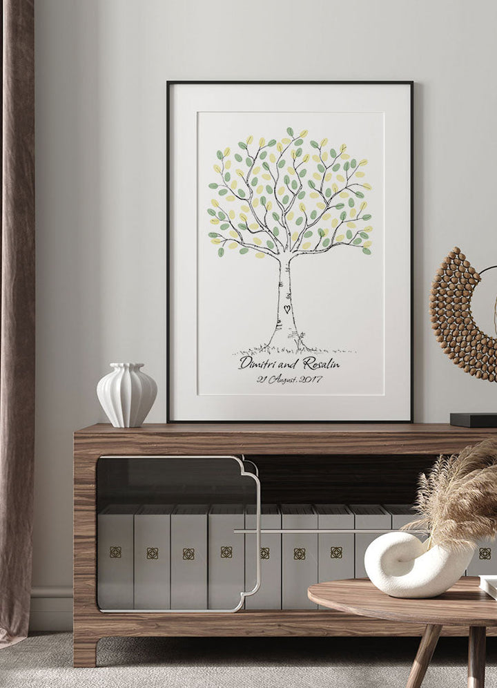 Sketch Birch Fingerprint Tree