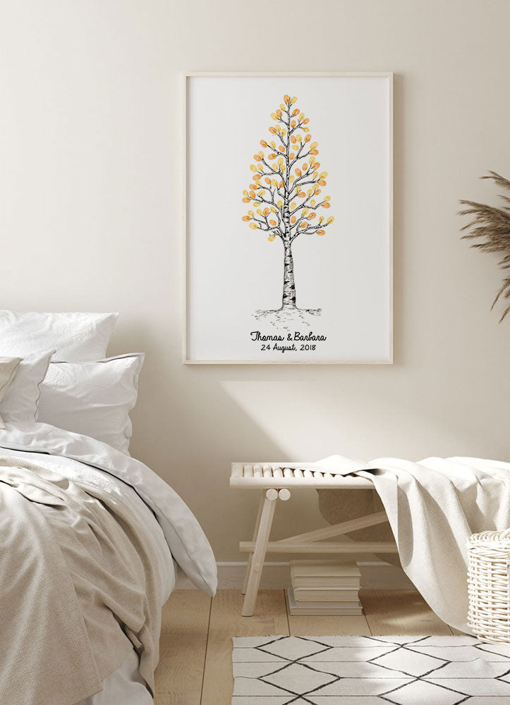 Sketched Wedding Fingerprint Tree