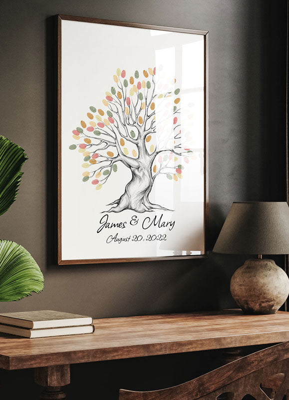 Elegant Fingerprint Guestbook Tree