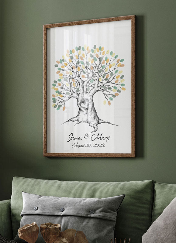 Rustic Fingerprint Guestbook Tree