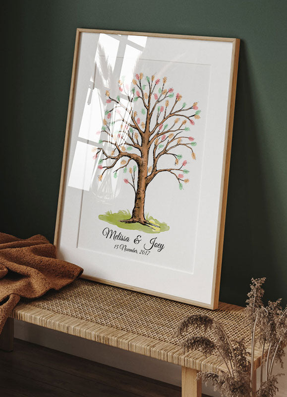 Family Fingerprint Guest Book Tree