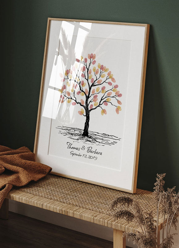 Whimsical Fingerprint Guestbook Tree