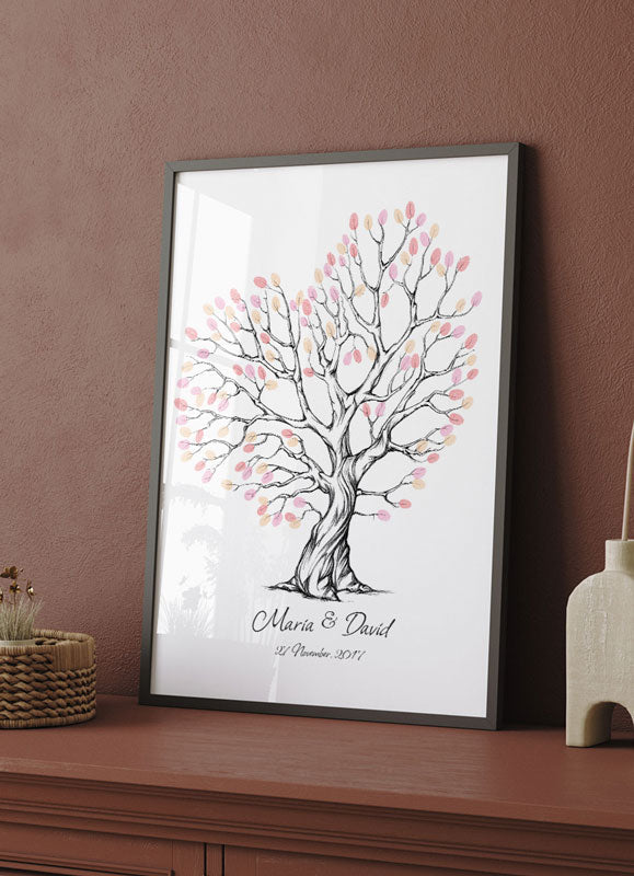 Blossoming Fingerprint Guestbook Tree