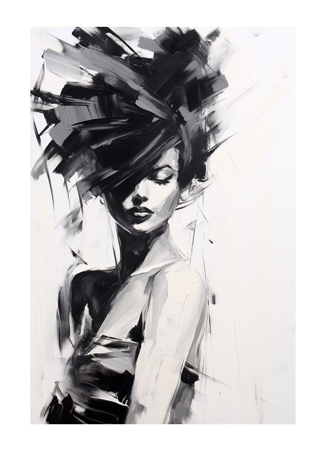 Woman's Bold Brushstrokes