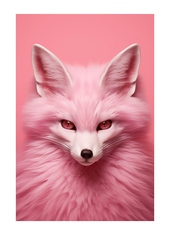 Rätselhafter rosa Fuchs