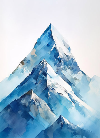 Mountain Precision Watercolor Art