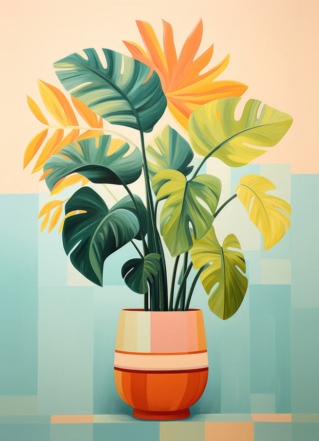Tropical Plant in a Pot