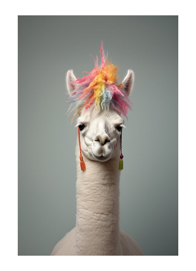 Llama's Rainbow Mane