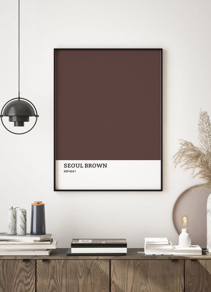 Couleur marron de Séoul Poster