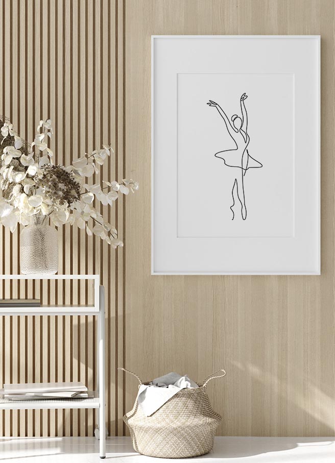 BALLET DANCER LINE ARTPosterMARY & FAPMARY & FAP