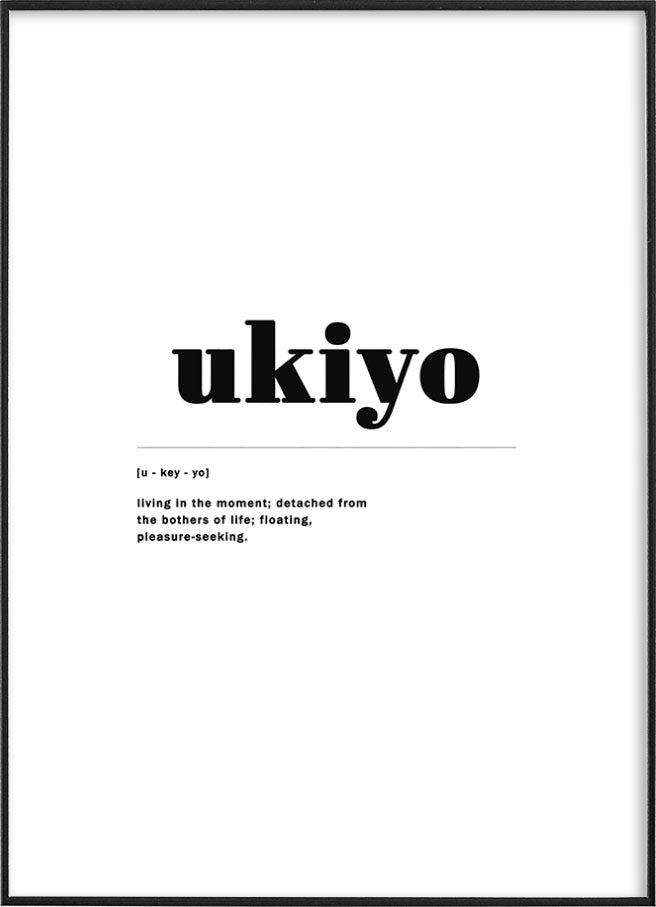 UKIYO WORD DEFINITIONPosterFinger Art PrintsMARY & FAP