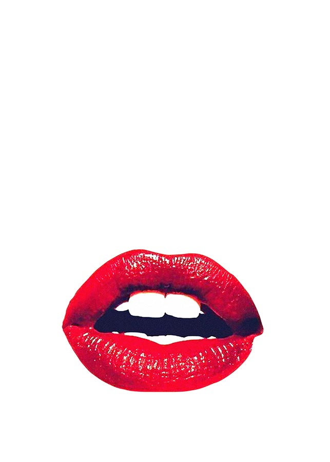 Rote Lippen-Plakat