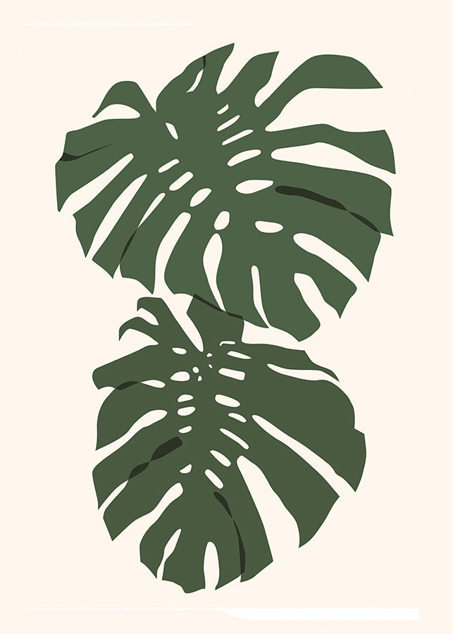 Monstera leaves illustrationPosterMARY&FAPMARY & FAP