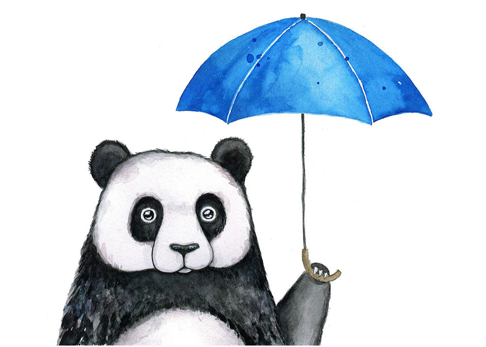 LITTLE PANDA UNDER BLUE UMBRELLAPosterMARY&FAPMARY & FAP