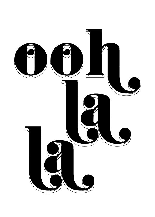 oh la la typography posterPosterMARY & FAPMARY & FAP