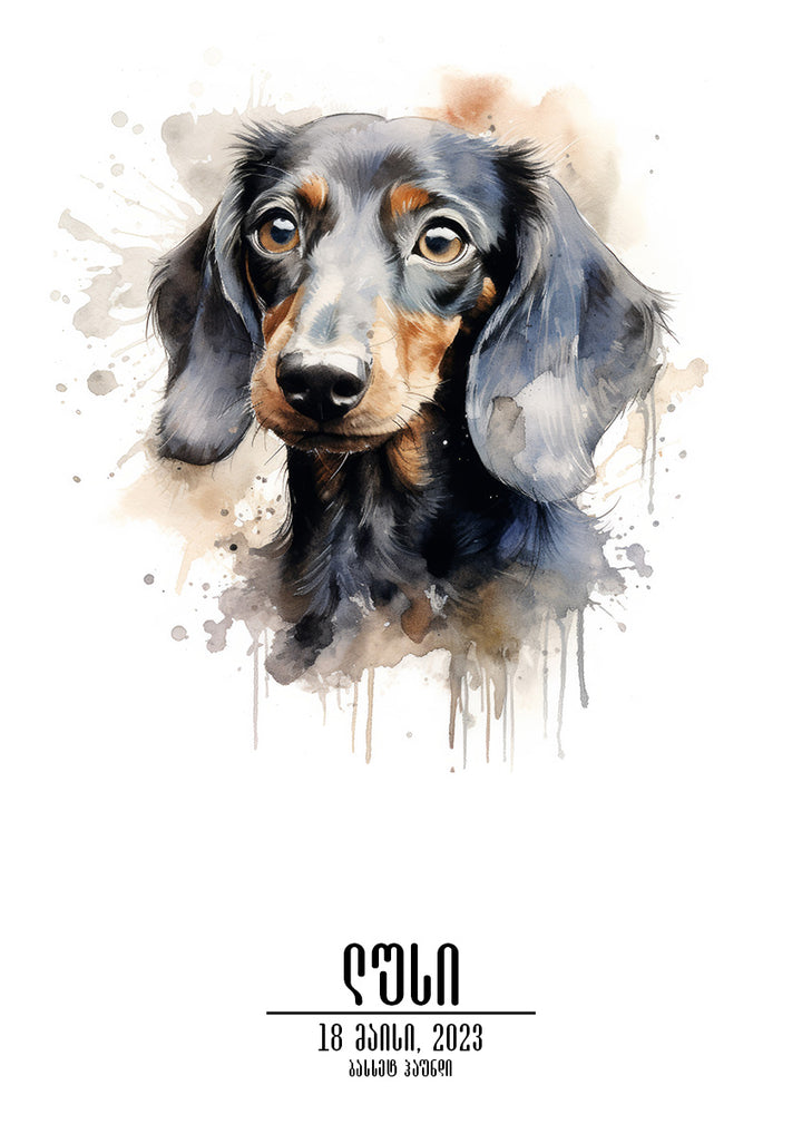 Dachshund Personalized Poster