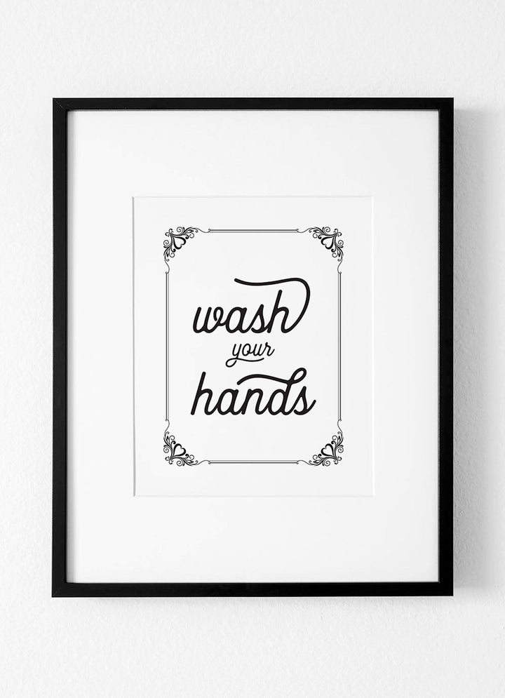 WASH YOUR HANDSPosterFinger Art PrintsMARY & FAP