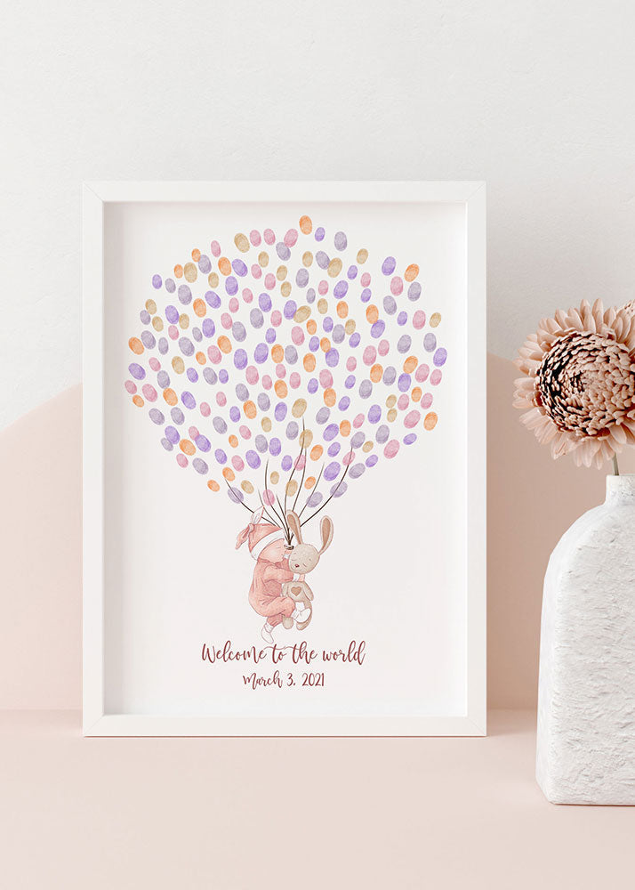 Welcome Baby Fingerprint Guestbook