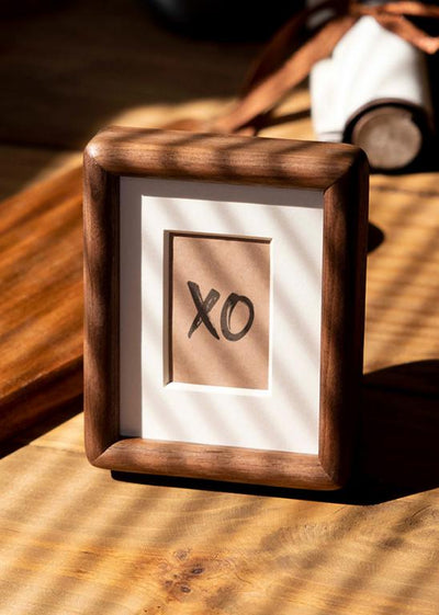 Elegant Solid Wood Table Frame for Calligraphy and Art Display