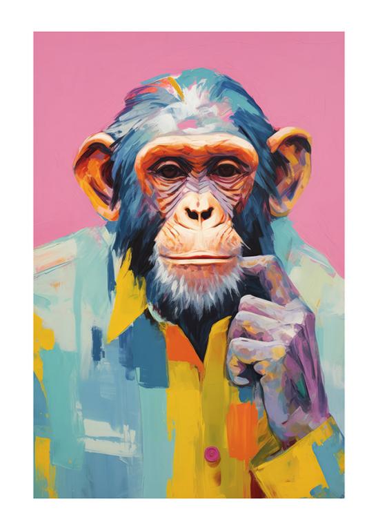 Colorful Monkey Art