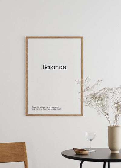 Balance-Typografie-Poster
