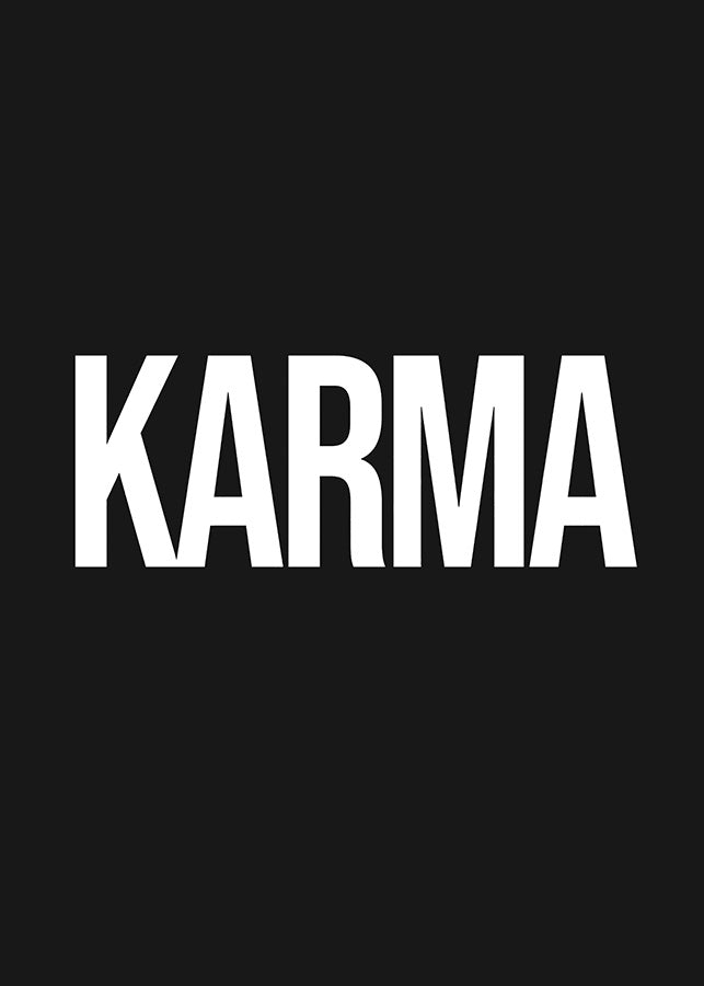 Karma Typography PosterPosterMARY&FAPMARY & FAP