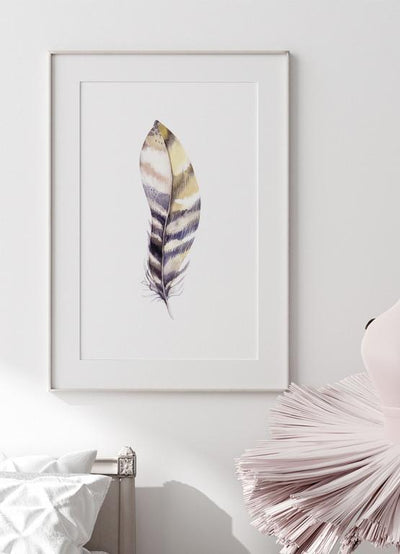 WATERCOLOR FEATHER PAINTING