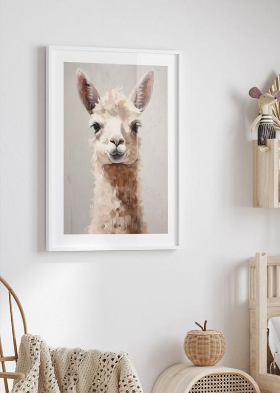 Elegant Lama Portrait Poster