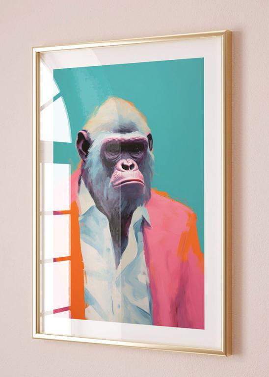 Bunte Gorilla-Kunst