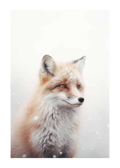 Beautiful Fox Amidst Snowfall