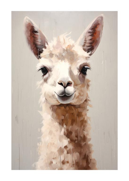 Elegant Lama Portrait Poster