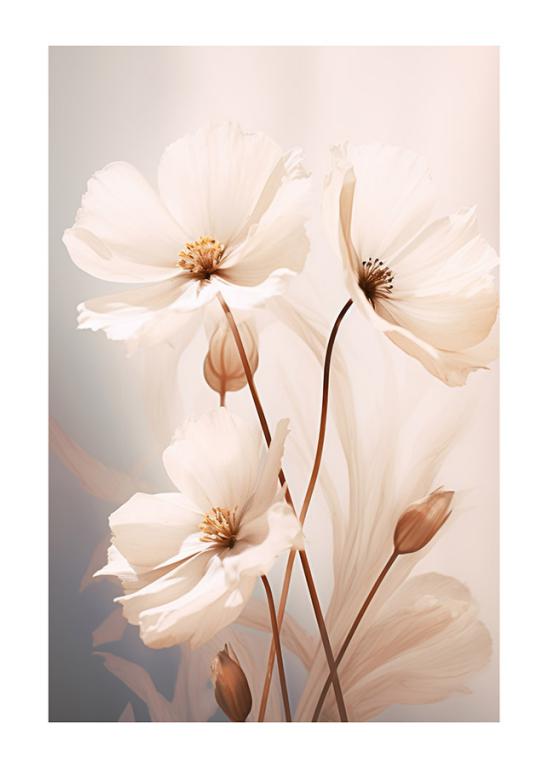 Elegante weiße Blumen