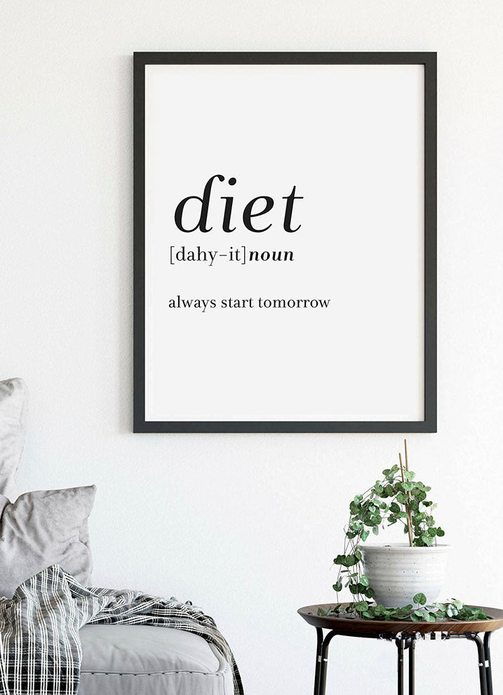 DIET DEFINITIONPosterFinger Art PrintsMARY & FAP