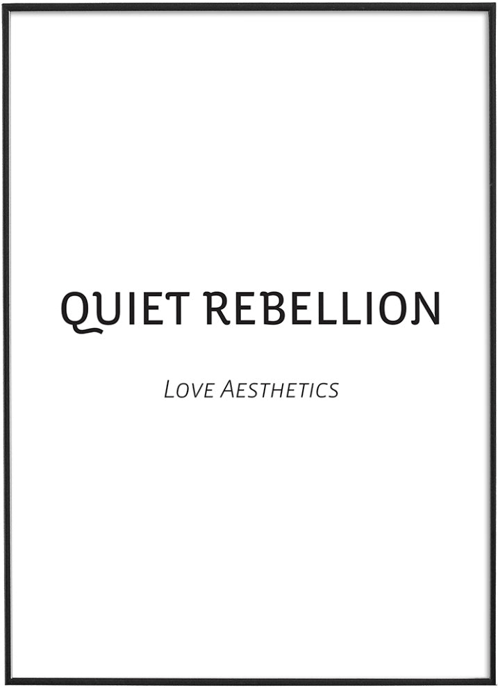 QUIET REBELLIONPosterFinger Art PrintsMARY & FAP