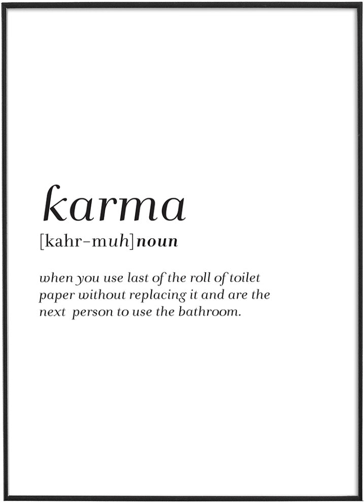 KARMA DEFINITIONPosterFinger Art PrintsMARY & FAP