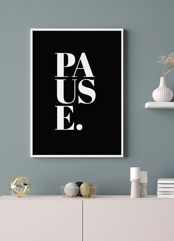 Pause / typography  PosterPosterMARY&FAPMARY & FAP