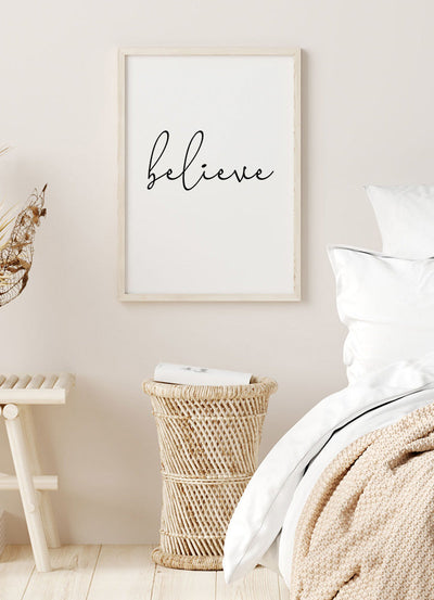 Believe / Calligraphy PosterPosterMARY&FAPMARY & FAP