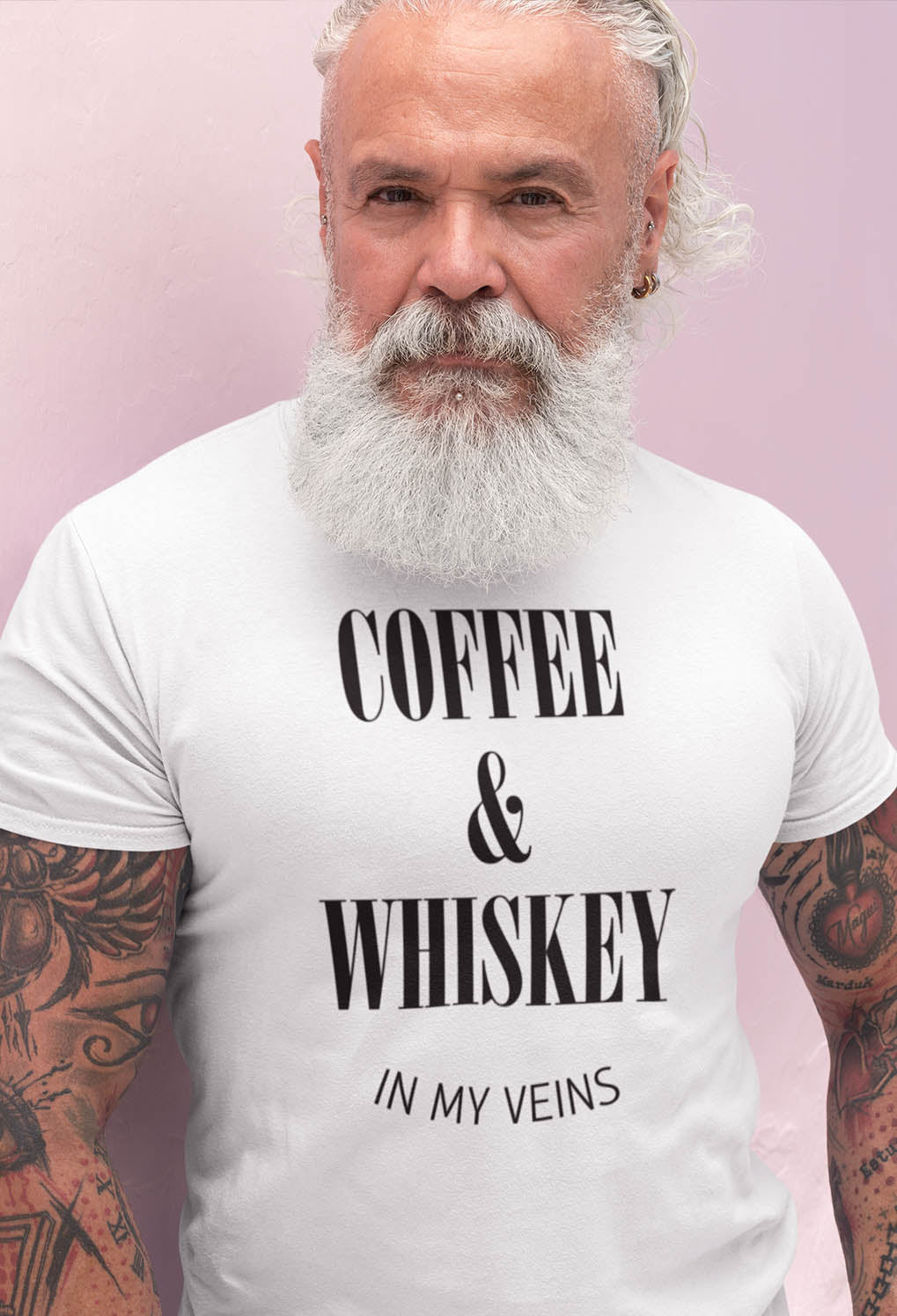 COFFEE AND WHISKEY IN MY VEINST-ShirtFinger Art PrintsMARY & FAP
