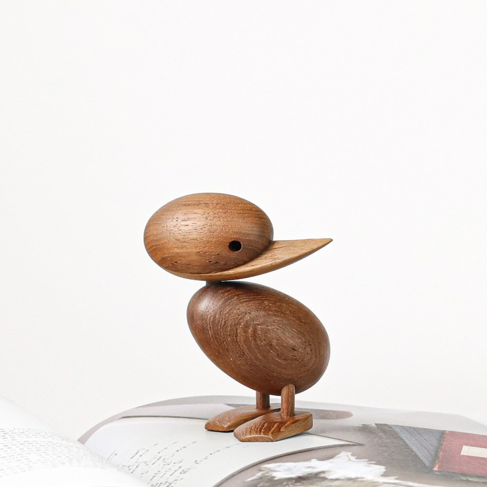 Wooden Duck Figurines Home Decor Miniatures