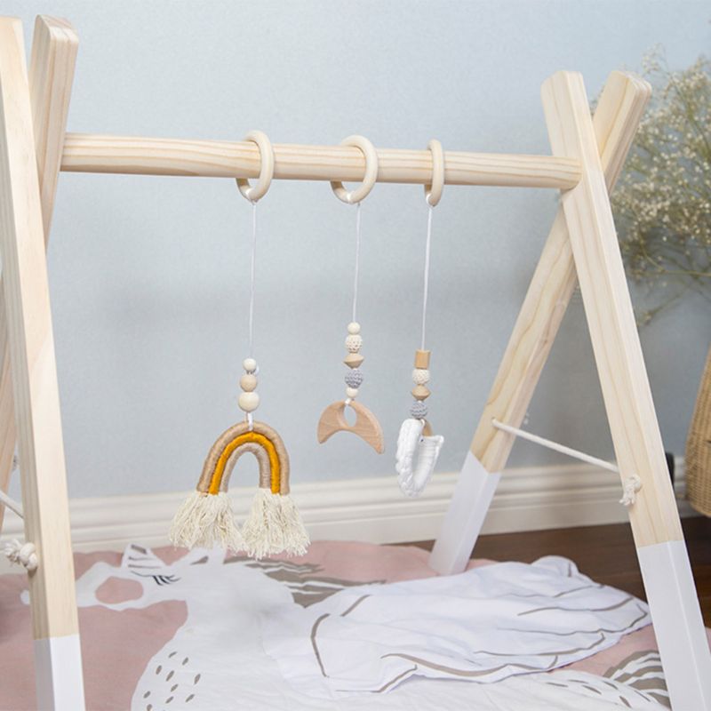Baby Gym Fitness Frame Rack with Pine Toy Pendants