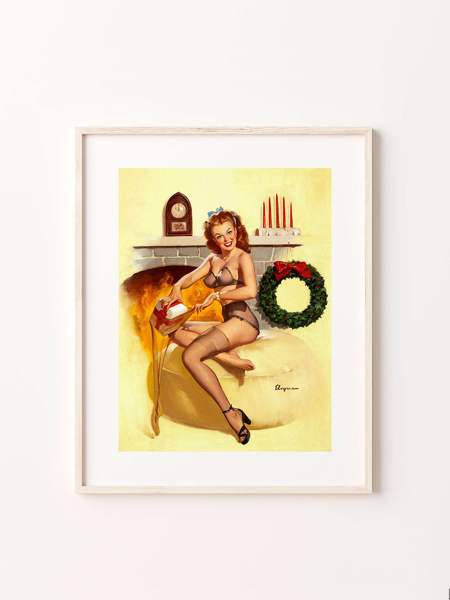 "Stocking Stuffer" pin up girl posterPosterMARY & FAPMARY & FAP
