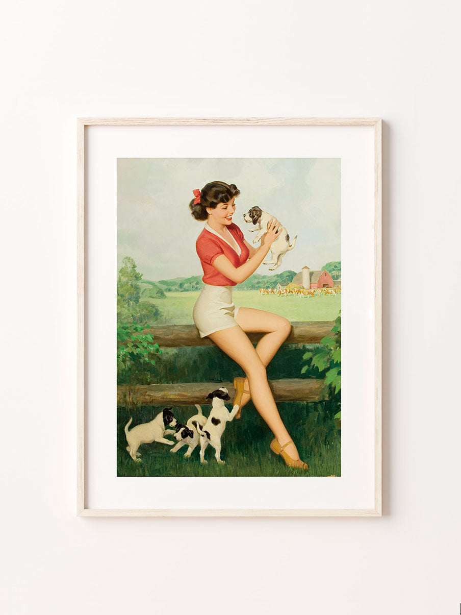 "farm girl poster" pin up girl posterPosterMARY & FAPMARY & FAP